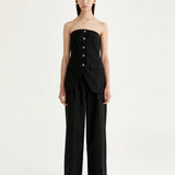 Uma Strapless Vest - Noir