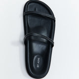 Fine Double Strap Slide - Black