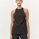 Side Tie Top - Black Olive