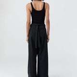 Soft Jersey Slim Scoop Tank - Jet Black