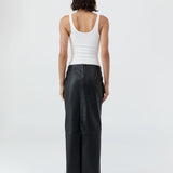 Soft Jersey Slim Scoop Tank - White
