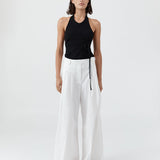 Soft Jersey Halter Top - Jet Black