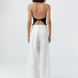 Soft Jersey Halter Top - Jet Black