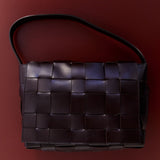 Woven Envelope Mini Tote - Chocolate