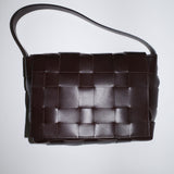 Woven Envelope Mini Tote - Chocolate