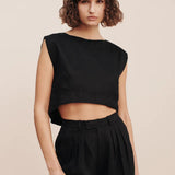 Martina Crop Top - Black