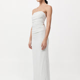 Strapless Tie Back Dress - Silver