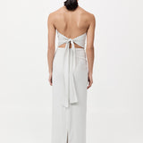 Strapless Tie Back Dress - Silver