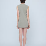 Utility Vest Mini Dress - Mushroom