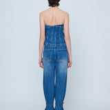 Belted Denim Top - Indigo