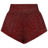 Lumiere Lurex Shorts - Burgundy