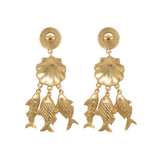 Bahamut Earrings - 18K Gold Plated