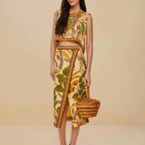 Foliage Sketch Sand Blouse