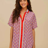 Graphic Pineapple Scarf Multicolour Shirt