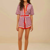 Graphic Pineapple Scarf Multicolour Shirt