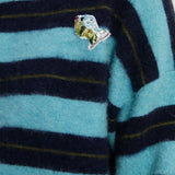 Domenica Teal Stripe Sweater