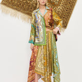 Clemenza Spliced Silk Shirt