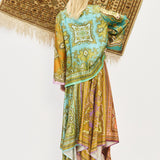 Clemenza Spliced Silk Shirt
