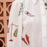 Mina Embroidered Shirtdress