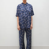 Short Sleeve Boyfriend Shirt - Hounds Paisley