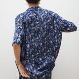 Short Sleeve Boyfriend Shirt - Hounds Paisley