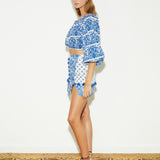 Pétale Split Mini Skirt - Marine
