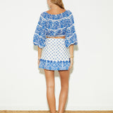 Pétale Split Mini Skirt - Marine