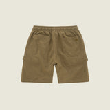 Army Cargo Linen Shorts - Green
