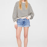 Dean Sweatshirt - Black Stipe W/French Terry