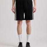 Varsity Striped Sweat Shorts - Black