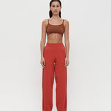 Organic Motley Track Pant - Crimson
