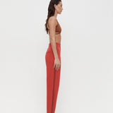Organic Motley Track Pant - Crimson