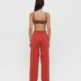 Organic Motley Track Pant - Crimson