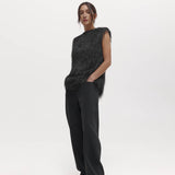 Garbo Top - Black Tinsel