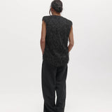 Garbo Top - Black Tinsel
