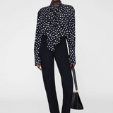 Ruby Shirt - Black/White Double Dot Jacquard