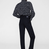 Ruby Shirt - Black/White Double Dot Jacquard