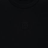 Myers Cropped Tee Framed Monogram - Black
