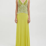 Grafted Duo Cami Gown - Chartreuse/Multi