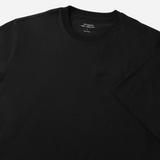 Script Embroidered Short Sleeve Tee - Black