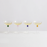 Tassel Champagne Coupes - Set of 4