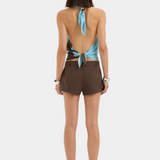 Rioja Halter Scarf Top - Pacha Mineral Stripe