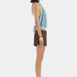 Rioja Halter Scarf Top - Pacha Mineral Stripe
