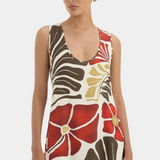 Julietta Scoop Neck Maxi Dress - Fiorello Rosso