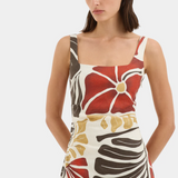 Julietta Square Neck Mini Dress - Fiorello Rosso