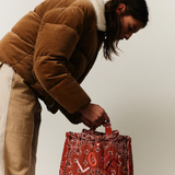 Quilted Medium Cabas Love Tote - Vintage Red/Real Red