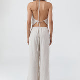 Relaxed Crushed Pant - Petite Pinstripe