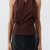 Halter Wrap Top - Liqueur