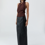 Halter Wrap Top - Liqueur