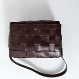 Woven Envelope Mini Tote - Chocolate